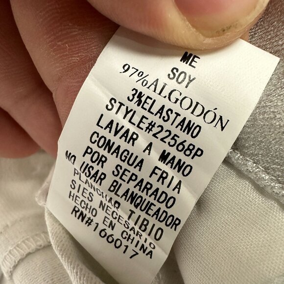 Blue B. Collection Womens Silver Metallic Pants Size Medium - Picture 6 of 7